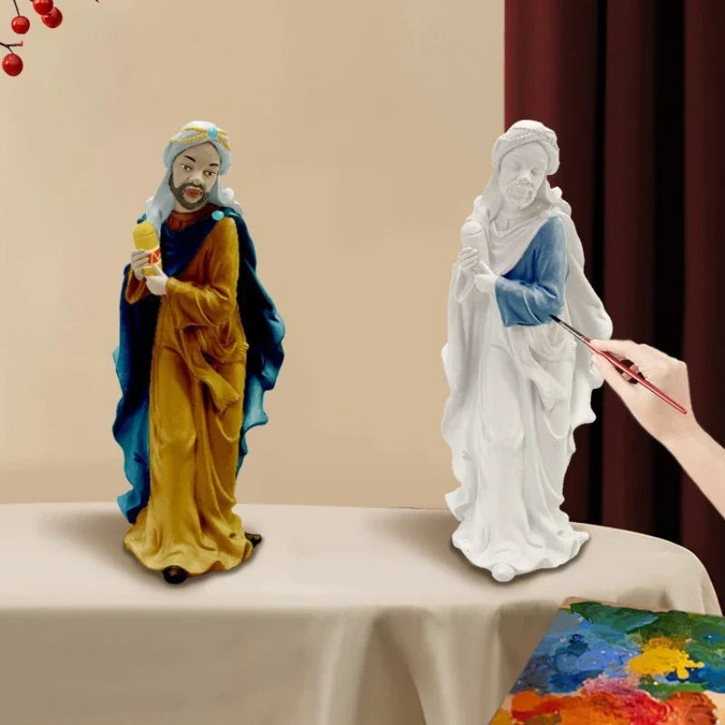 Afralia™ Holy Father Resin Sculpture Figure | Home Decor Christian Statue Figurine