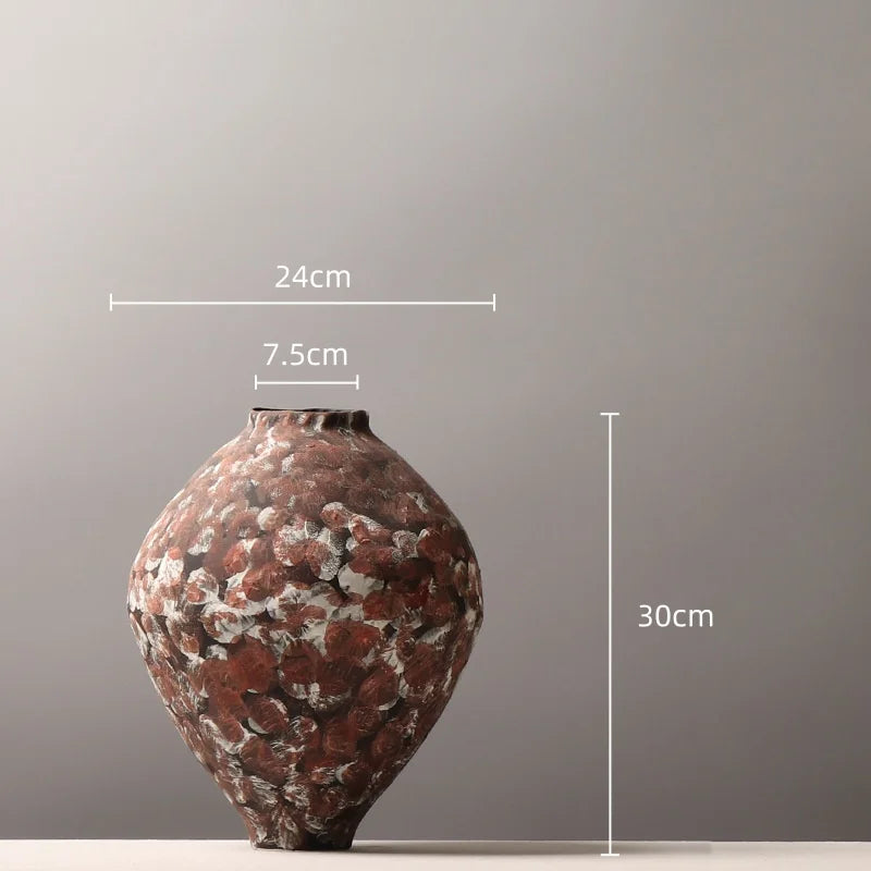Afralia™ Hand-drawn Graffiti Ceramic Vase - Vintage Style Home Decor