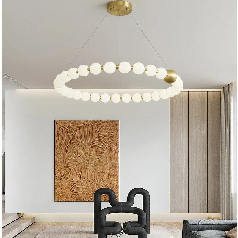 Nordic Acrylic Ball Chandelier for Dining and Kitchen Decor by Afralia™