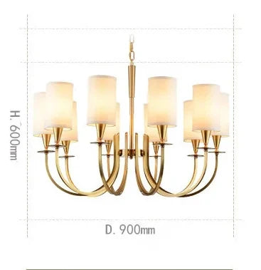 Afralia™ Copper Ceiling Chandelier for Living Room Kitchen Bedroom Lighting