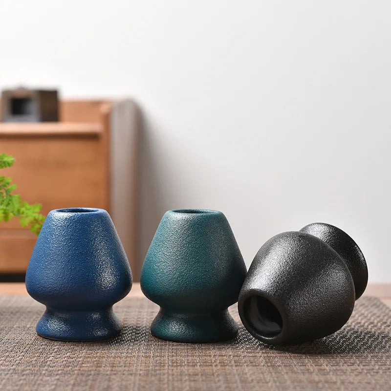 Afralia™ Ceramic Matcha Whisk Stand & Tea Bowl Holder for Kitchen and Dining