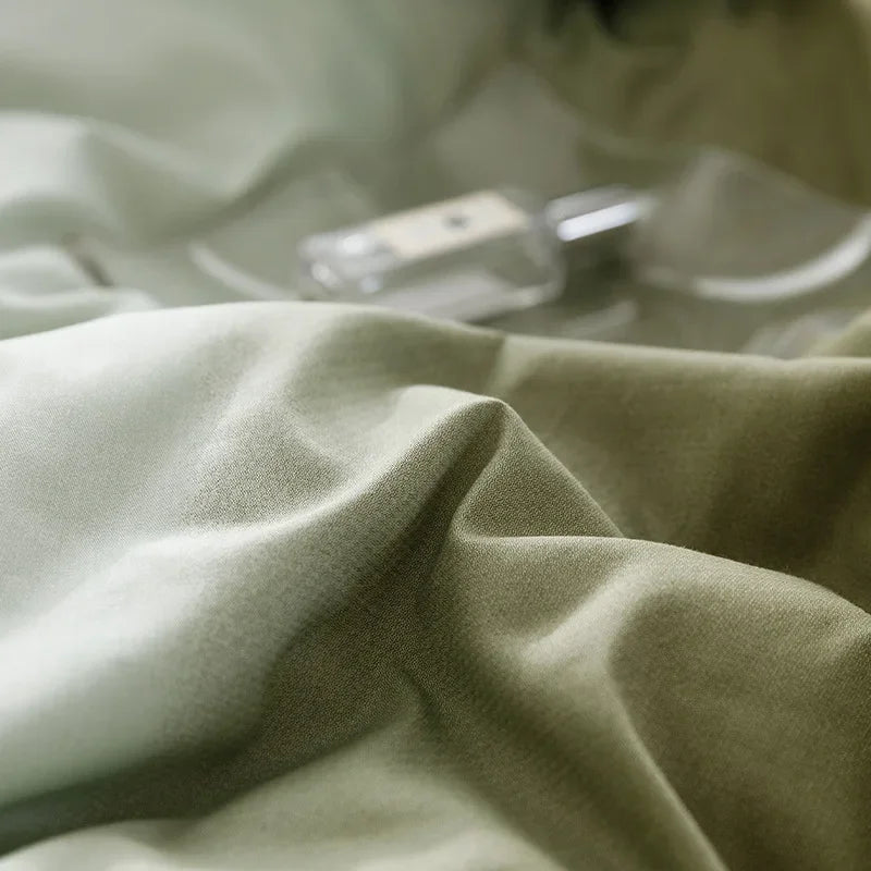 Afralia™ Soft Gradient Print Bedding Set for Student Dorm Home - Nordic Style Sleep Naked Bedclothes