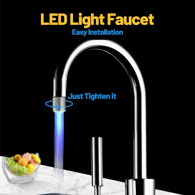 Afralia™ LED Water Faucet Aerator: Temperature Changing Light, Water Saving Kitchen Bathroom Accessory