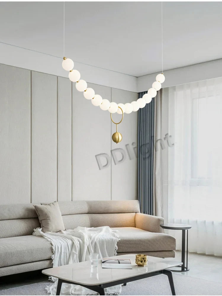 Afralia™ Copper LED Chandelier: Modern Living Room Bedroom Dining Kitchen Pendant Light