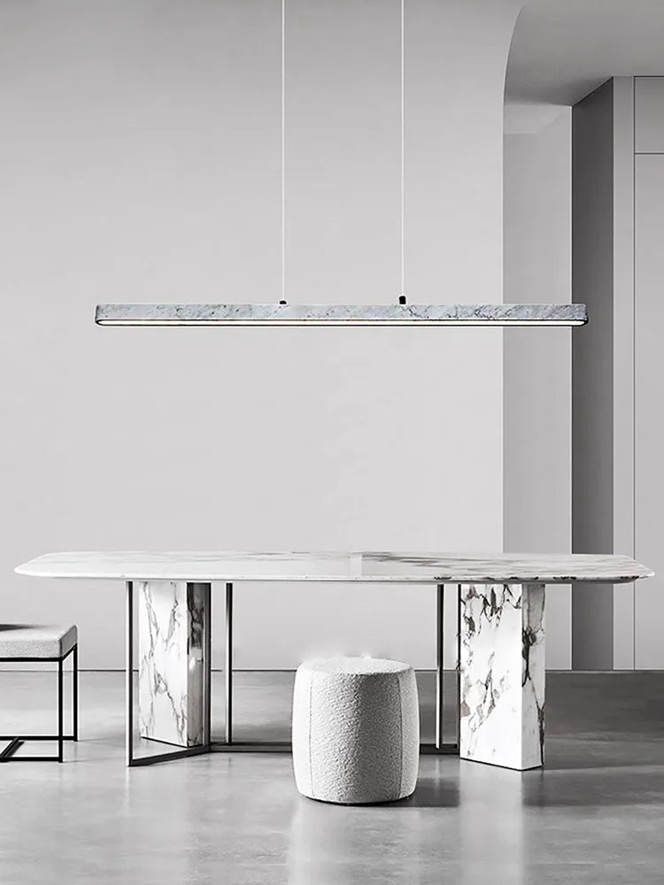 Afralia™ LED Natural Marble Hanging Chandelier for Dinning Room