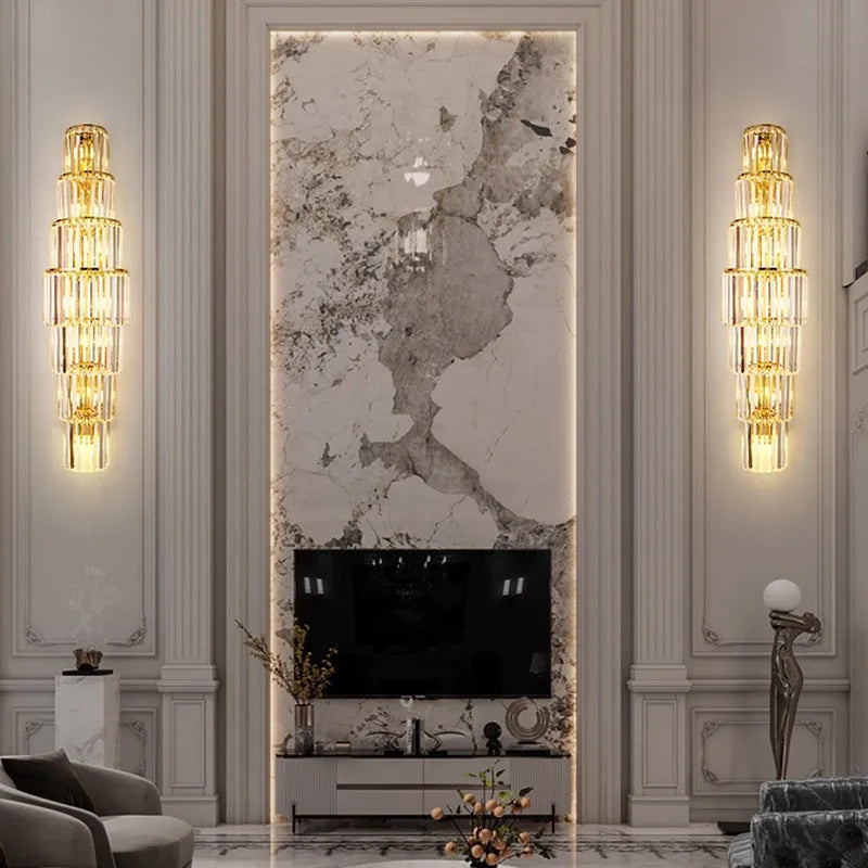 Afralia™ Nordic Crystal Wall Sconce: Modern Luxury Home Decor Wall Light Fixtures