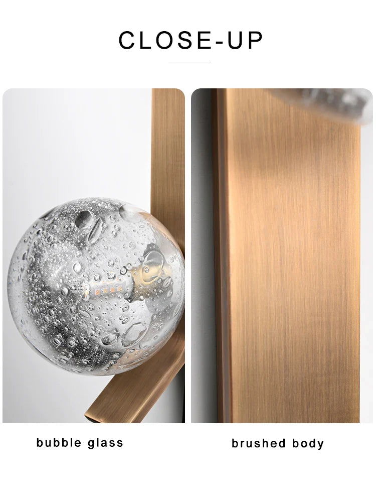 Afralia™ Bubble Glass Wall Sconce Lamps LED Modern Background Light