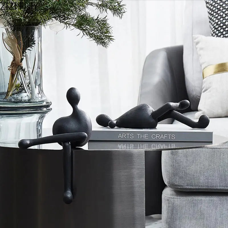 Afralia™ Abstract Characters Resin Sculpture Desk Decoration Modern Home Decor Figure Statue