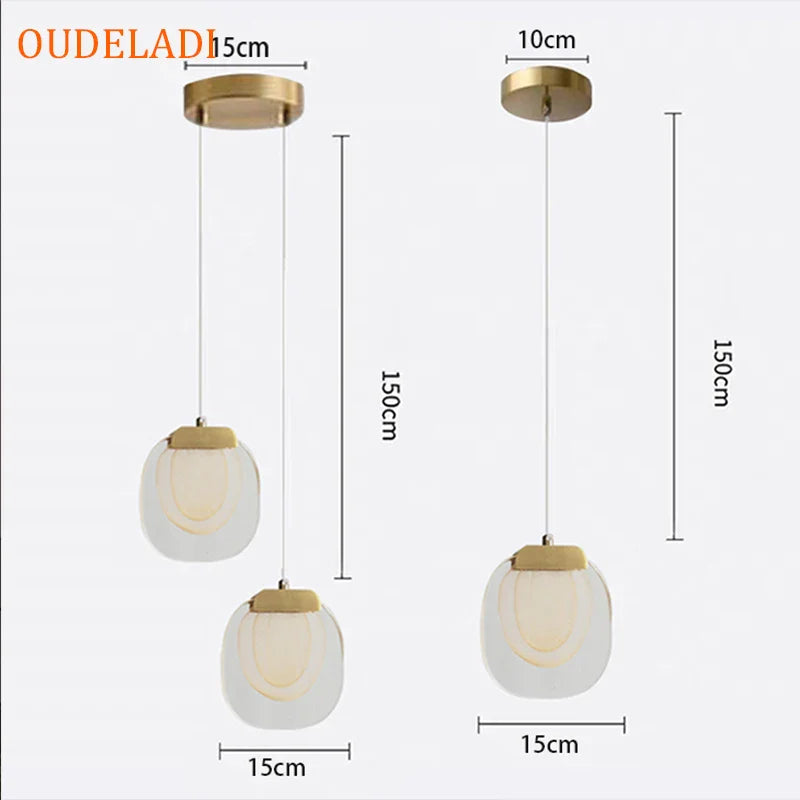 Afralia™ Crystal LED Pendant: Elegant Lighting for Dining, Bar, Kitchen, Bedroom