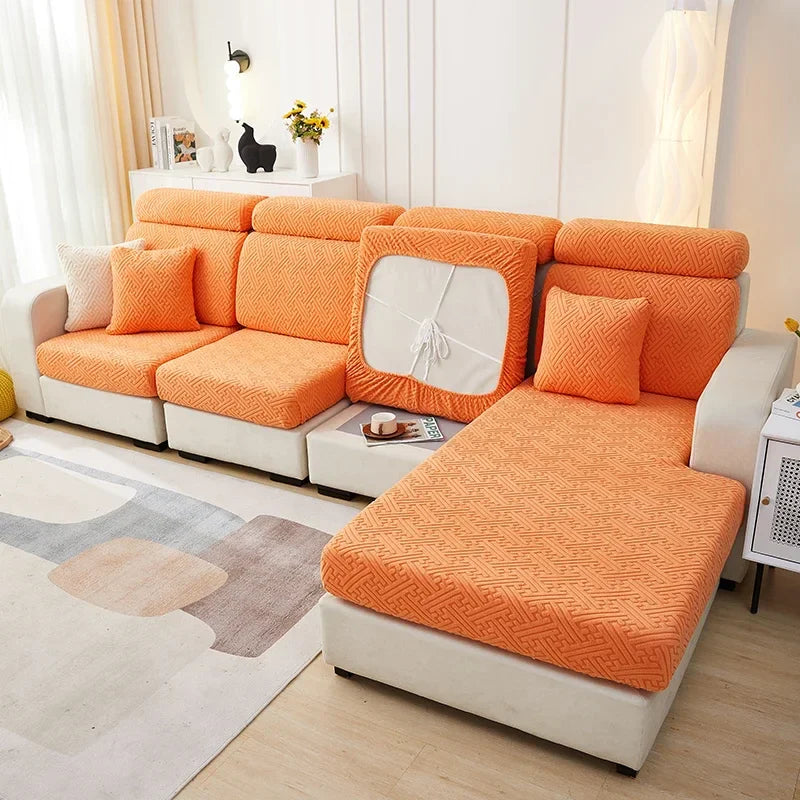 Afralia™ Velvet Sofa Cover Protector Polar Fleece Stretch Slipcovers