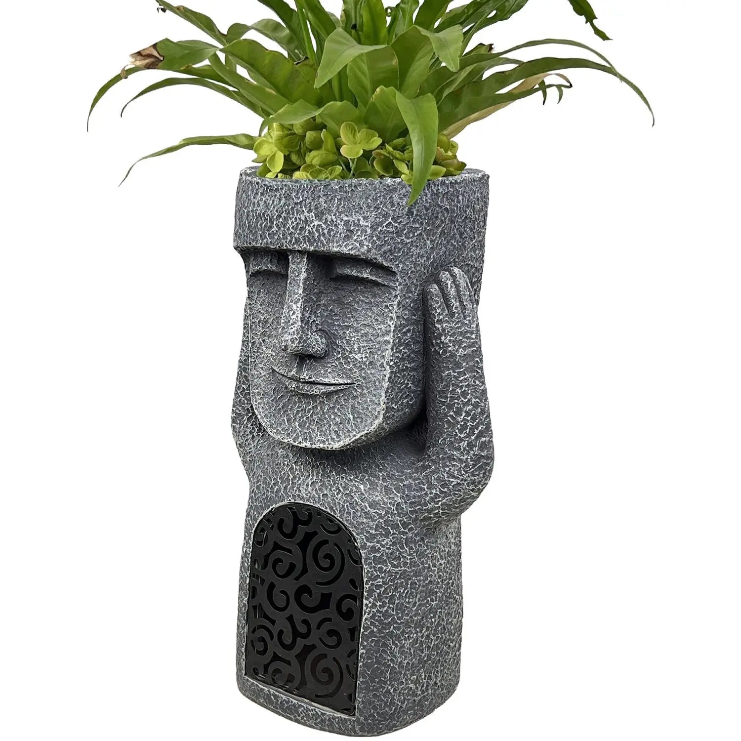 Afralia™ Easter Island Statue Sculpture Outdoor Decorative Resin Figurine