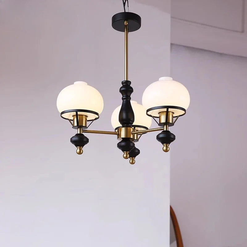 Afralia™ French Bauhaus Medieval Ceiling Chandelier for Bedroom and Study Room