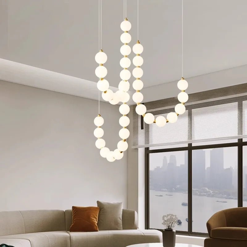 Afralia™ Modern LED Ceiling Chandelier Pendant Lights for Dining Room & Bedroom