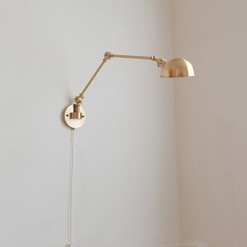 Afralia™ Copper LED Wall Light Fixtures | Rotate Up Down Bedroom Living Room Wandlamp