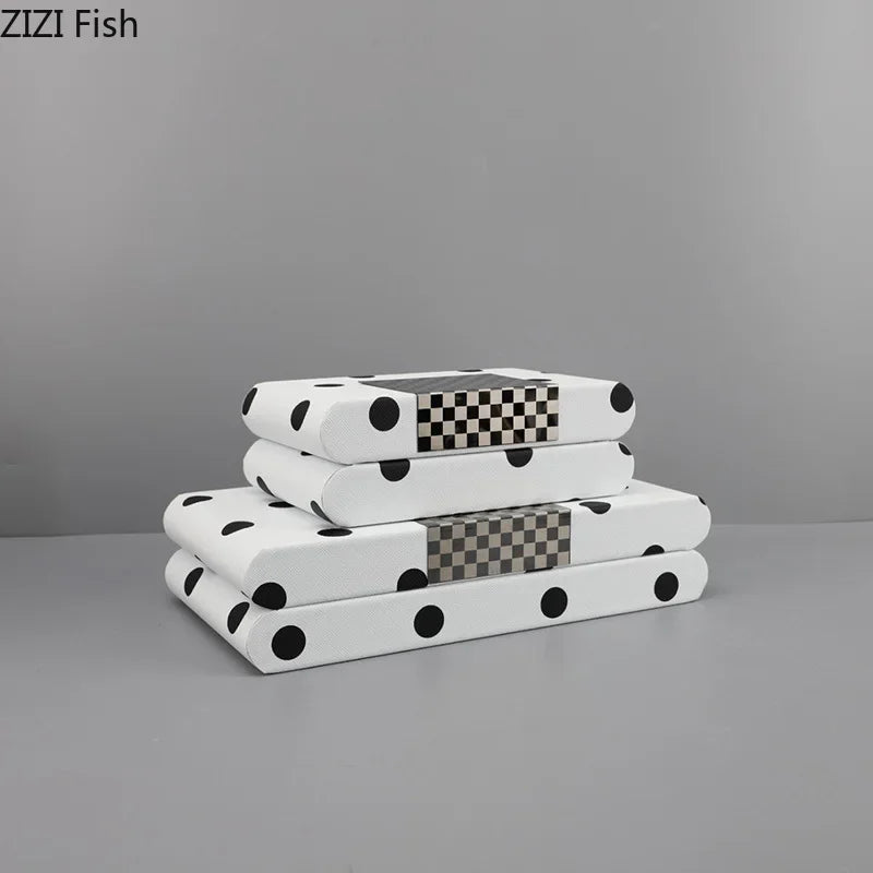 Afralia™ Polka Dots Leather Jewelry Box: Elegant Dresser Decor & Jewelry Storage Jar