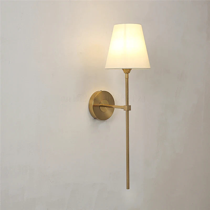 Afralia™ Flared White Wall Sconce Lamp for Bedroom, Bathroom & Mirror Lighting