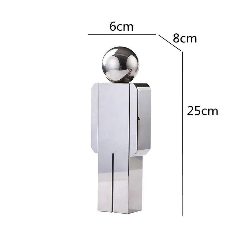 Afralia™ Crystal Man Statue Glass Figure Sculpture Home Decor Ornaments