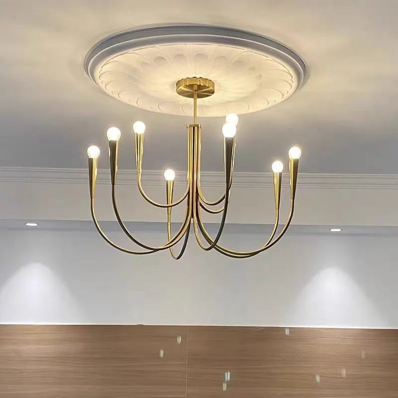 Afralia™ Vintage LED Chandelier Pendant Lights for Living Room Bedroom Dining Room