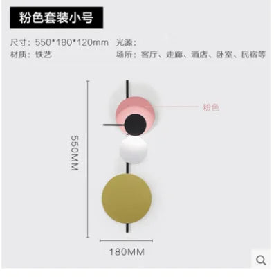 Afralia™ Round Plate LED Wall Sconce by Seascape Lamps for Hotel Decor