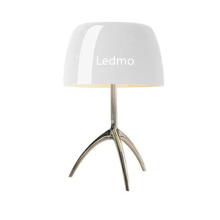 Afralia™ Glass Shade Table Lamp: Designer Tripod Desk Light for Bedroom