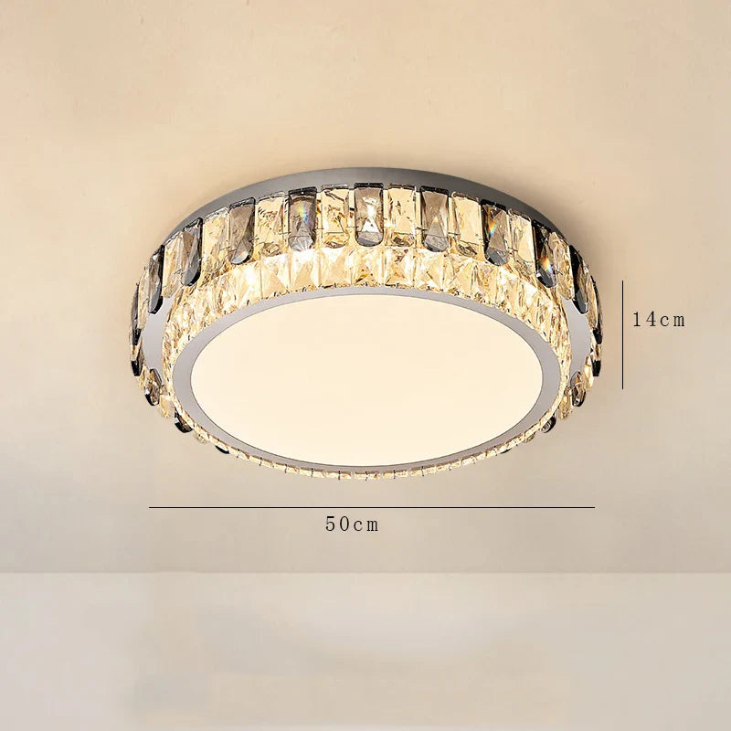 Afralia™ Modern Crystal LED Ceiling Chandelier for Living Room and Bedroom