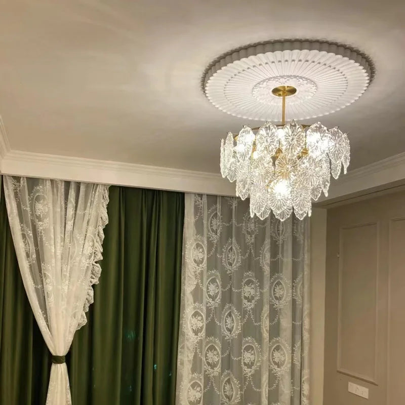 Afralia™ Luxury Crystal Glass Chandelier Lights for Bedroom Living Dining Room