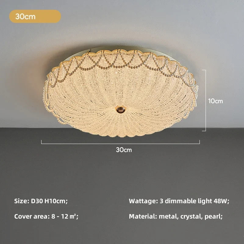 Afralia™ Crystal Dimmable LED Ceiling Light for Modern Bedroom Decor