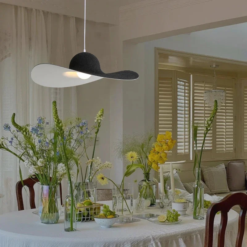 Afralia™ Minimalist Hat Pendant Lamp for Dining Bedroom Living Room Cafe Décor
