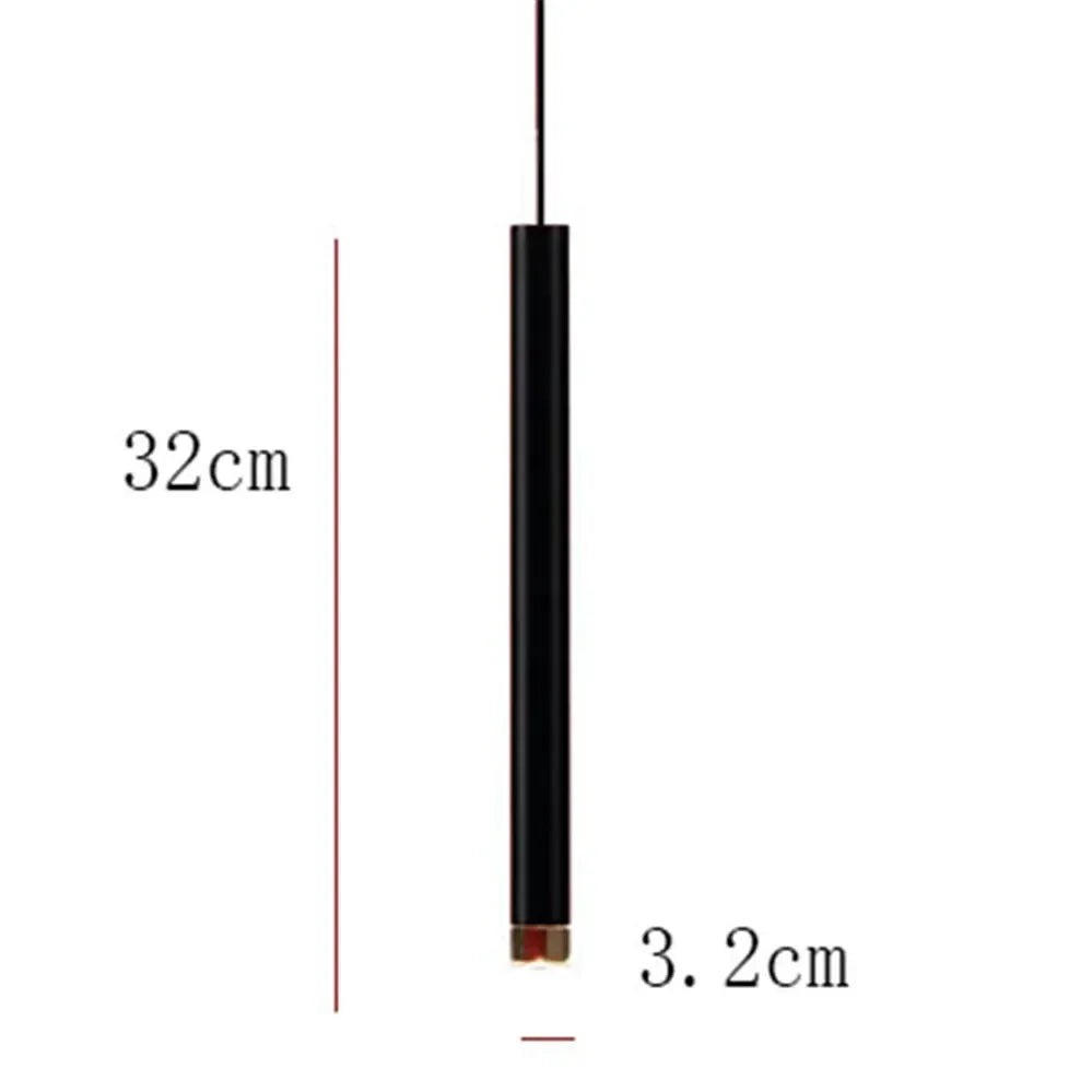 Afralia™ Gold Tube LED Pendant Lights for Kitchen Dining Office Home Decor