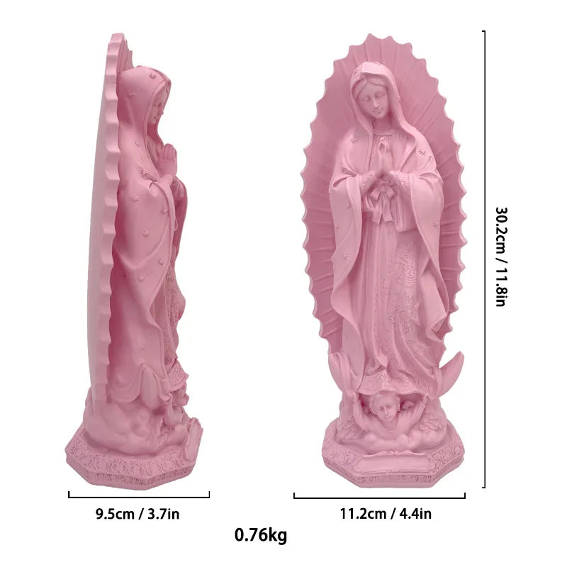 Afralia™ Virgin Mary Resin Sculpture for Home Decor and Religious Display