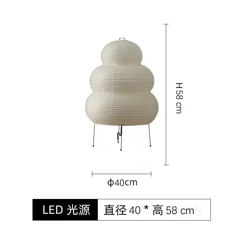 Afralia™ Wabi-sabi Rice Paper LED Floor Lamp for Home Decor and Lighting