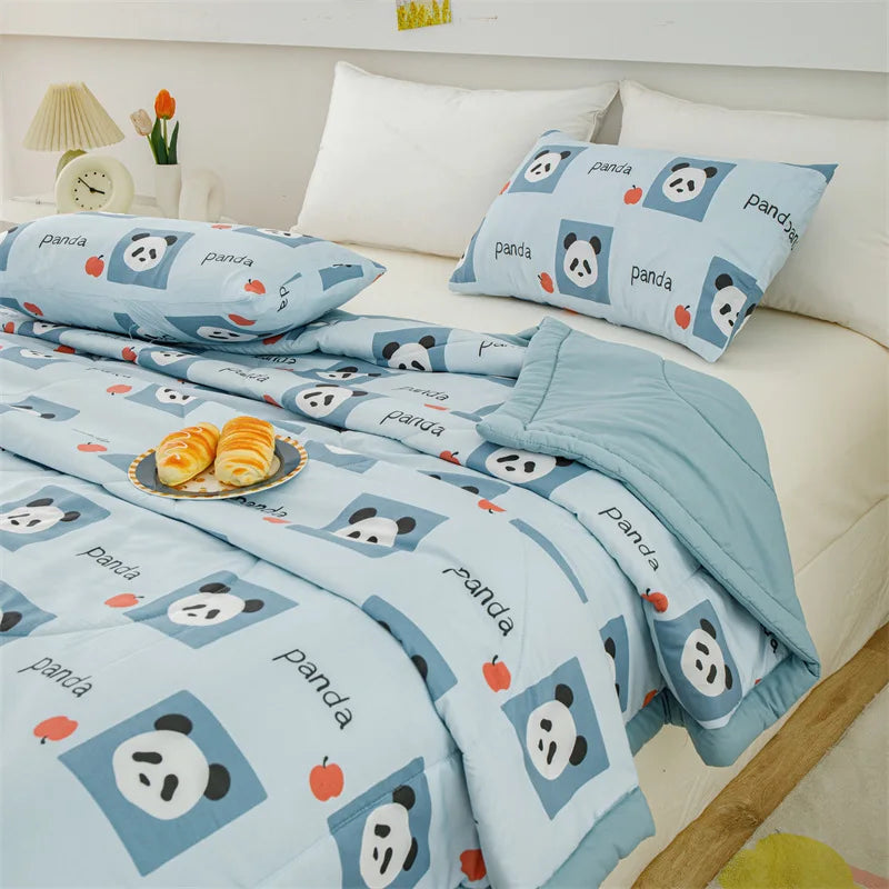 Afralia™ Lightweight Summer Quilt: Soft Skin-Friendly Comforter with Cotton Fill