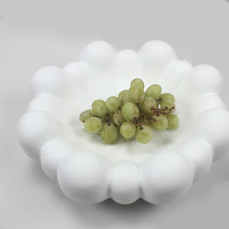 Afralia™ Geometric Petal Design Resin Organizer Bowl, Home Decor Figurine