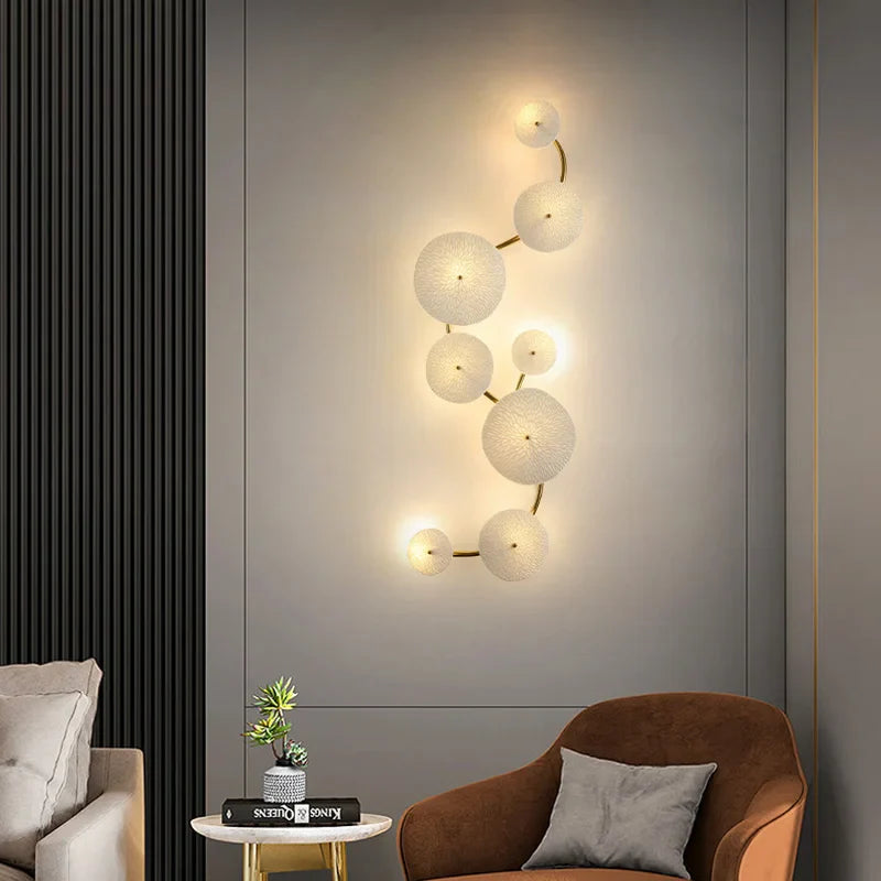 Afralia™ Modern Ceramics Wall Sconces LED Lights for Home Living Room Decor