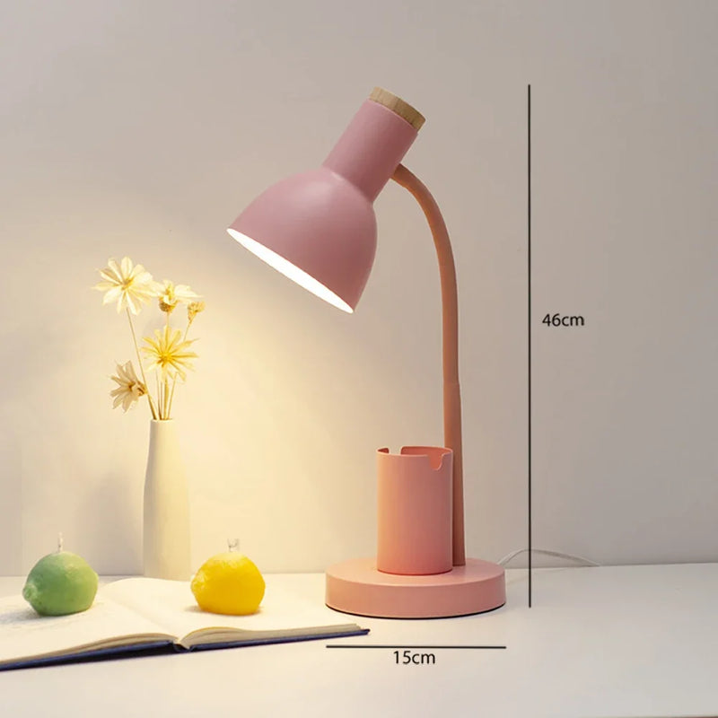 Afralia™ Nordic Creative LED Table Lamp with Pen Holder: Stylish Artistic Lighting for Office and Home