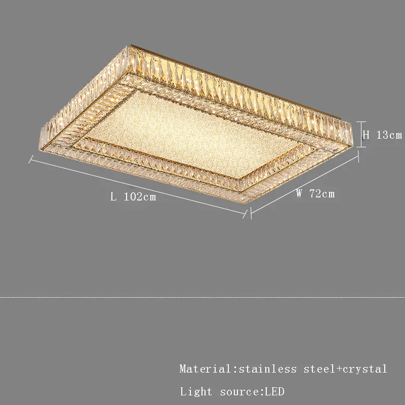 Afralia™ Luxury Crystal Ceiling Light Gold 2025