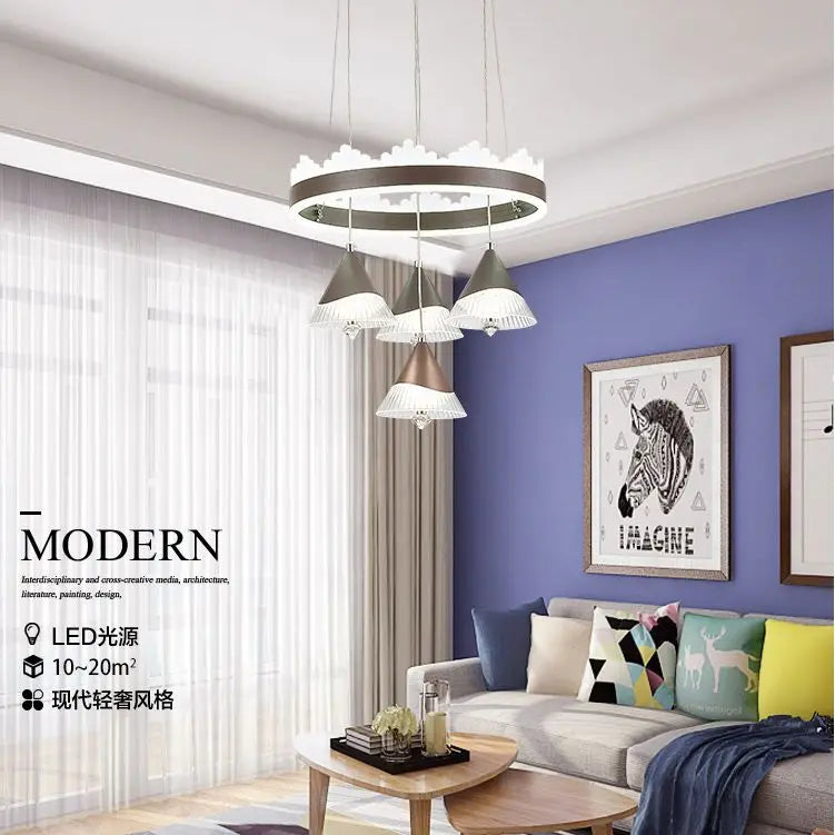 Afralia™ Elegant 4-Head LED Dining Table Chandelier