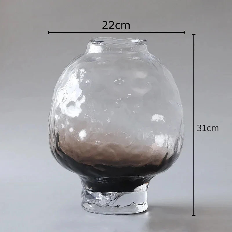 Afralia™ Round Glass Vase Hydroponics Plant Pots Floral Vases Room Decor