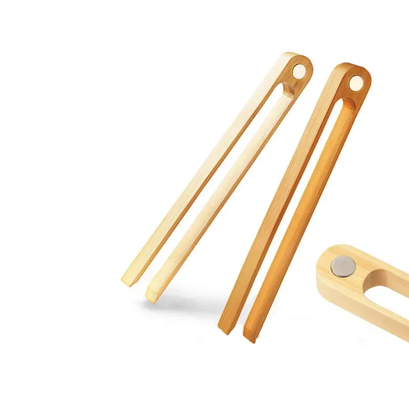 Afralia™ Bamboo Toaster Tongs Kitchen Utensils Bread Making Tools Easy to Clean