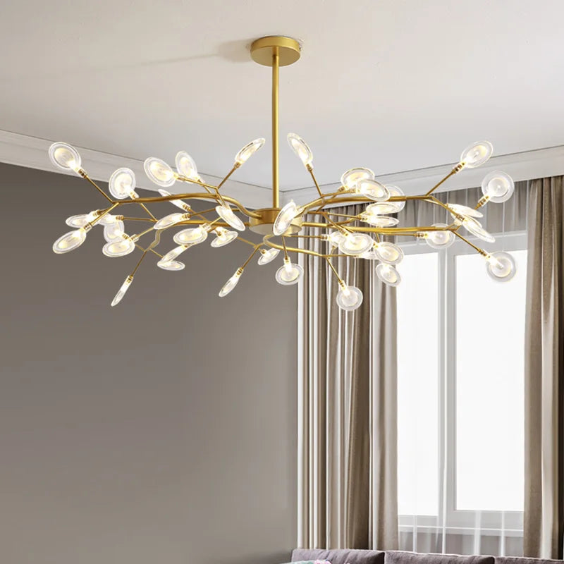 Afralia™ Modern Luxury Firefly Chandelier | Black Pendant Light for Living Room, Restaurant, Bedroom