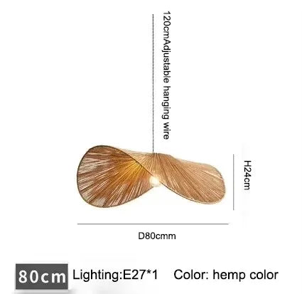 Afralia™ Bamboo Wabi Sabi Chandelier Pendant Lights for Home Décor