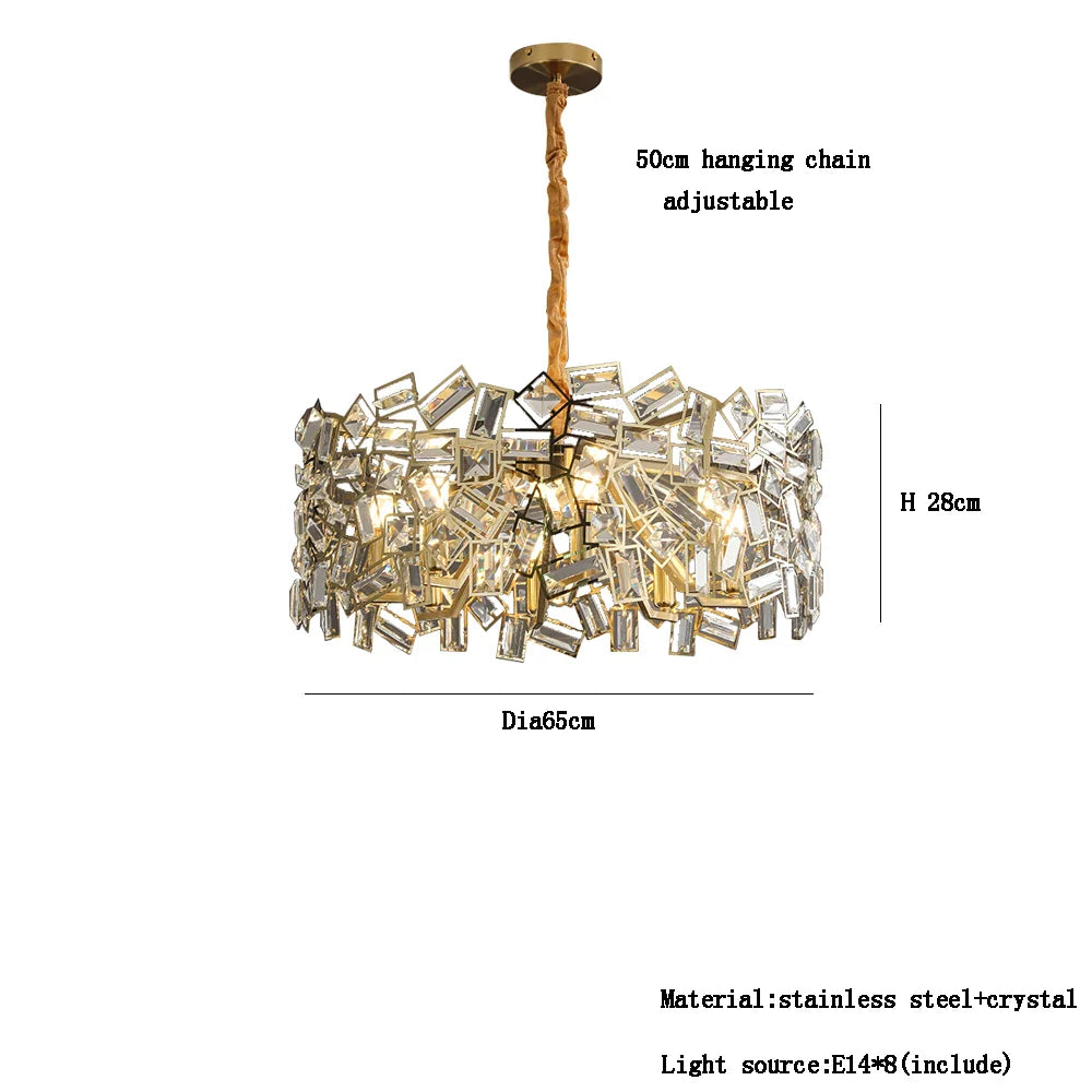 Afralia™ Crystal Chandelier: Modern Bedroom Lighting Fixture for Home Decoration