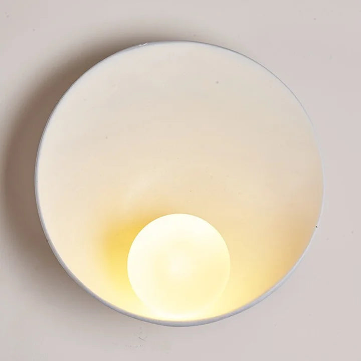 Afralia™ Resin Shell Wall Lamp | LED Japanese Style Lighting for Bedroom and Corridor