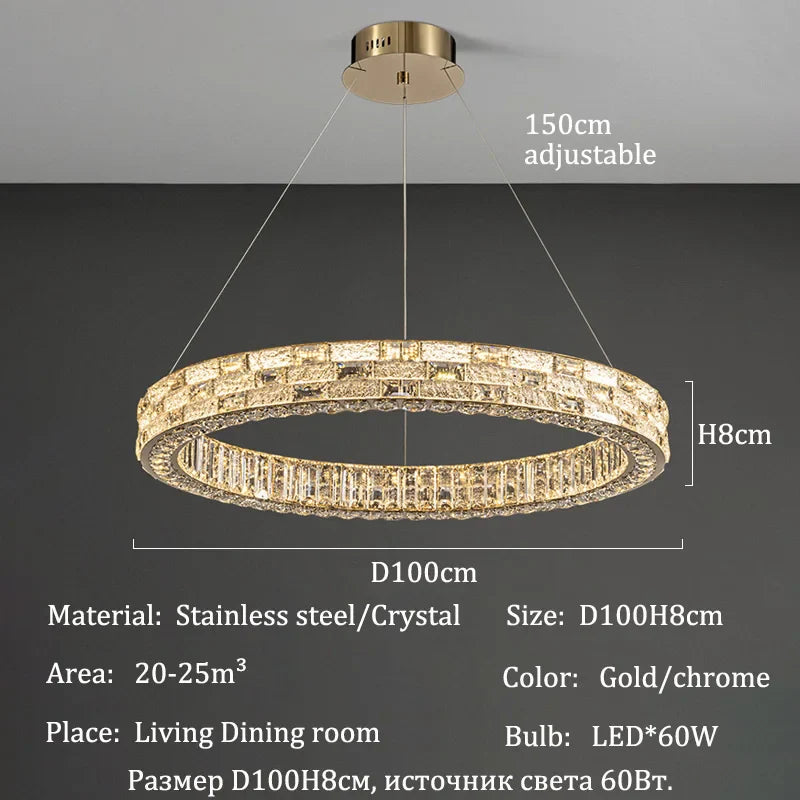 Afralia™ Crystal Pendant Chandelier - Postmodern Nordic Luxury Lighting Fixtures