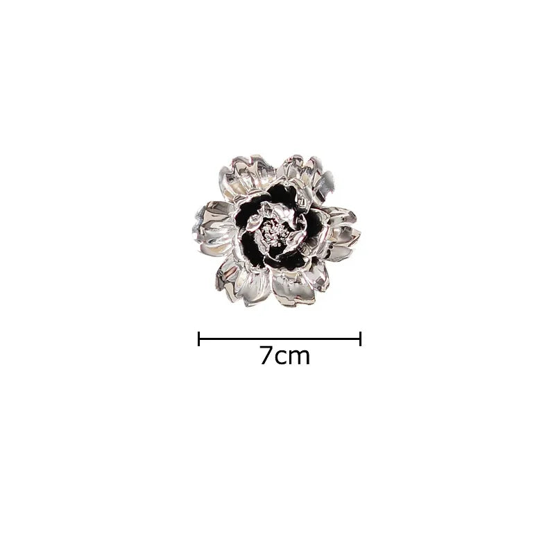 Afralia™ Elegant Porcelain Peony Flower Wall Ornaments