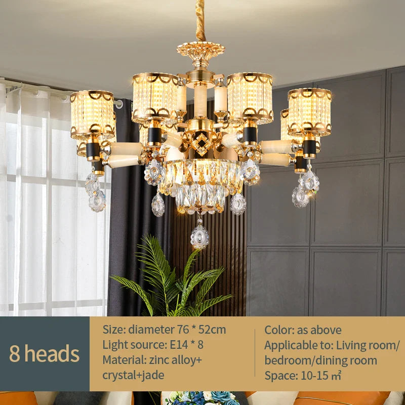 Afralia™ Luxury Crystal Chandelier Pendant Lamp for Living Room, Dining Room, & Bedroom