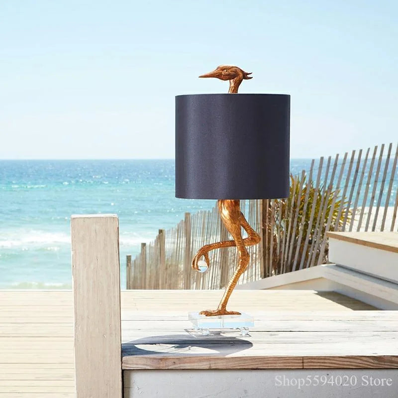 Afralia™ Creative Ostrich Table Lamp for Modern Home Decor in Living Room and Bedroom