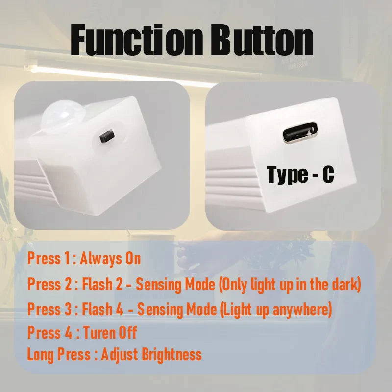 Motion Sensor Light Rechargeable LED Night Light for Bedroom Kitchen Stairs Afralia™