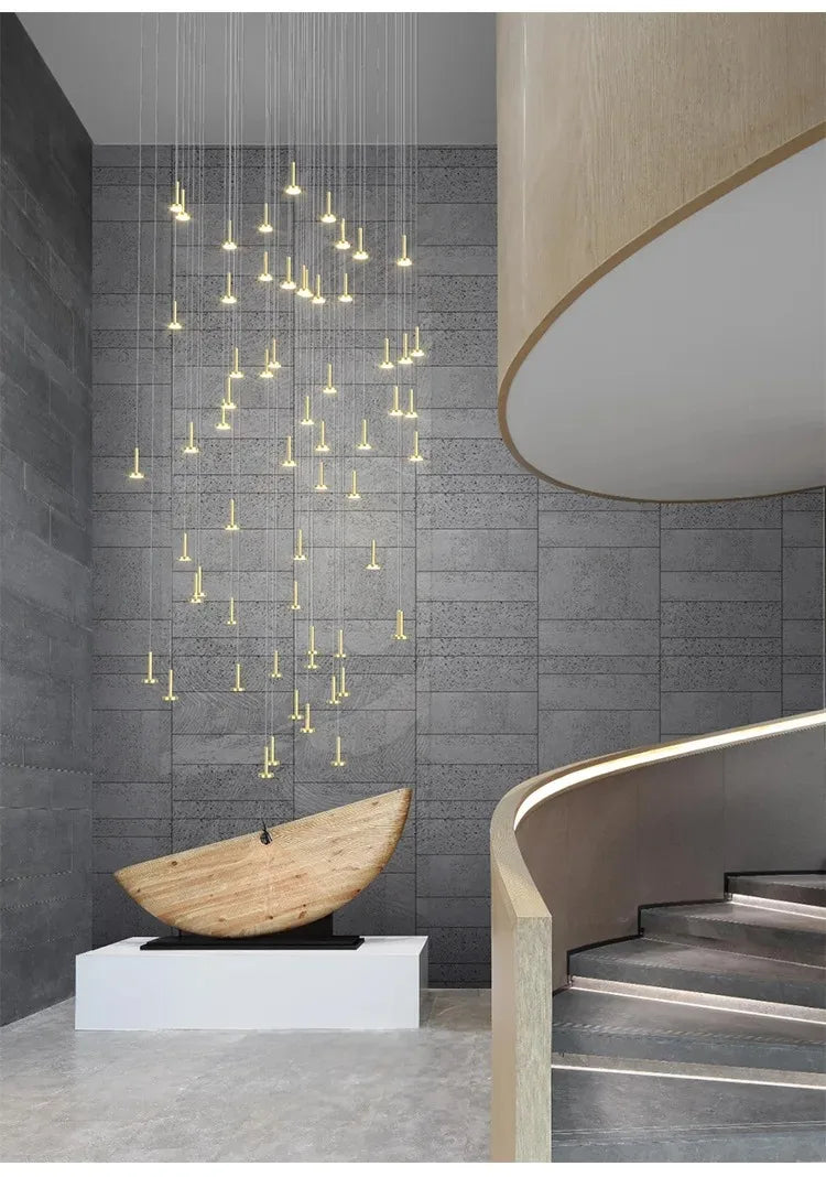 Afralia™ Minimalist Meteor Shower Chandelier: Modern Nordic Home Decor Lighting Fixture