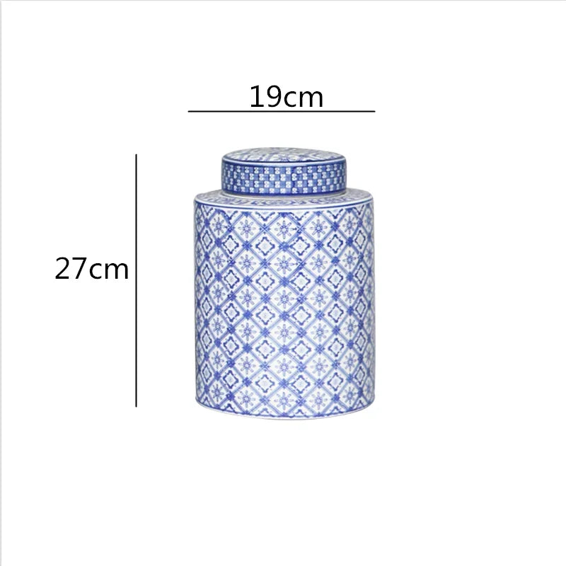 Afralia™ Chinese Retro Ceramics Golden Vase with Cover for Home Décor and Organization